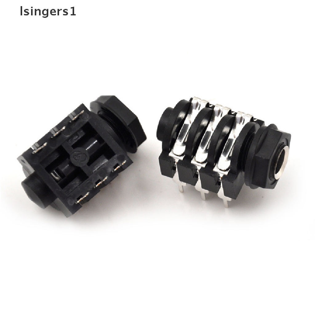 (lsingers1) 5pcs Jack Panel PCB Female 6Pin 6.35mm (1 / 4 &quot;)