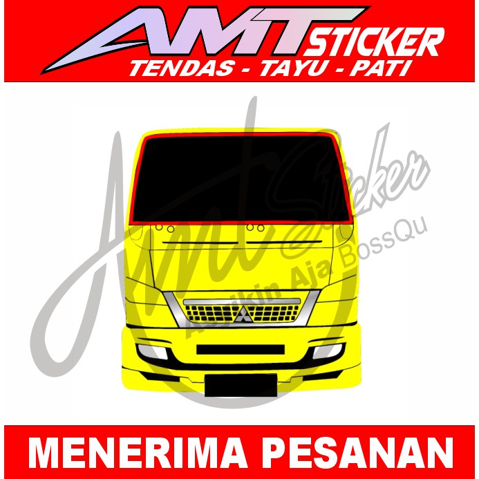 [Termurah] Stiker Blok List Kaca Depan Truk Stiker Karetan Truk Warna Tidak Bisa Request