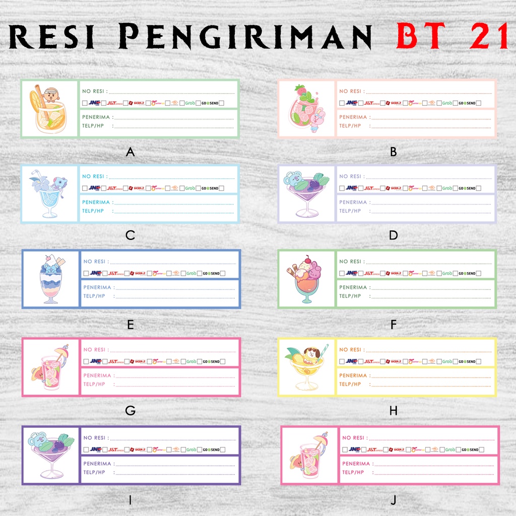 

Sticker Label Resi Pengiriman Online Shop BT21