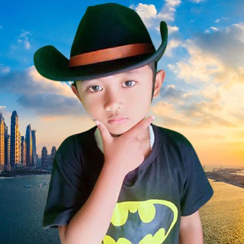 Topi Anak Koboy Kid Cowboy Hat Topi Koboi Keren Hitam