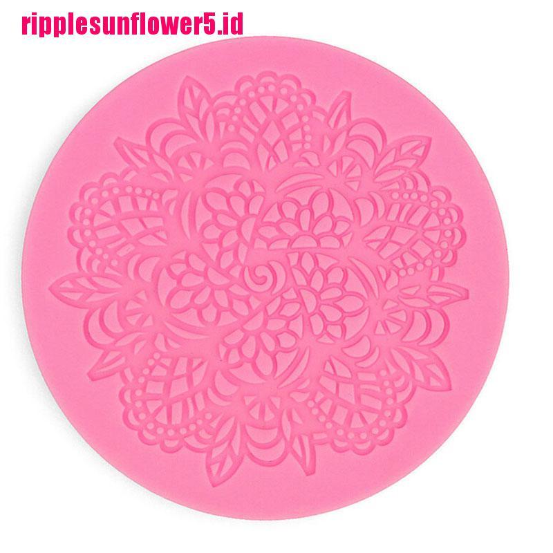 Cetakan Adonan Kue Fondant Desain Renda Bahan Silikon Untuk Dekorasi