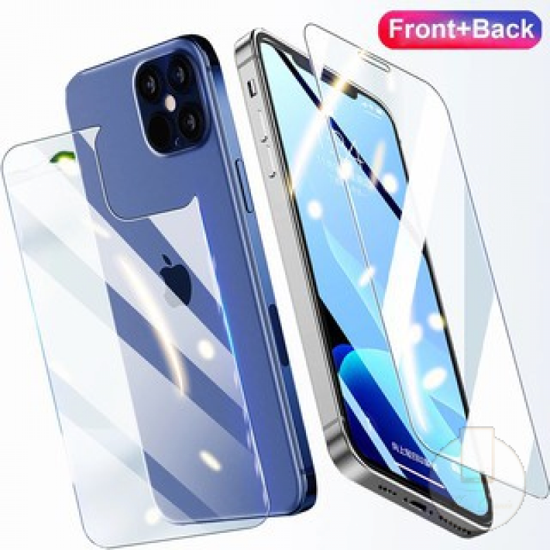 Tempered Glass Pelindung Layar Depan Dan Belakang 2 In 1 Untuk Iphone 11 12 Pro Max 6 6s 7 8 Plus Iphone 12mini X Xr Xs Max Se 2020