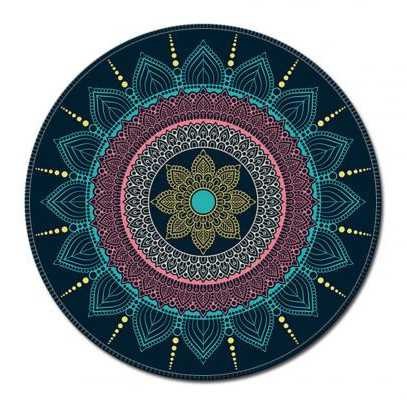 Terlariss !! Comfast Mouse Pad Bulat Anti Slip Vintage Bohemian 200mm