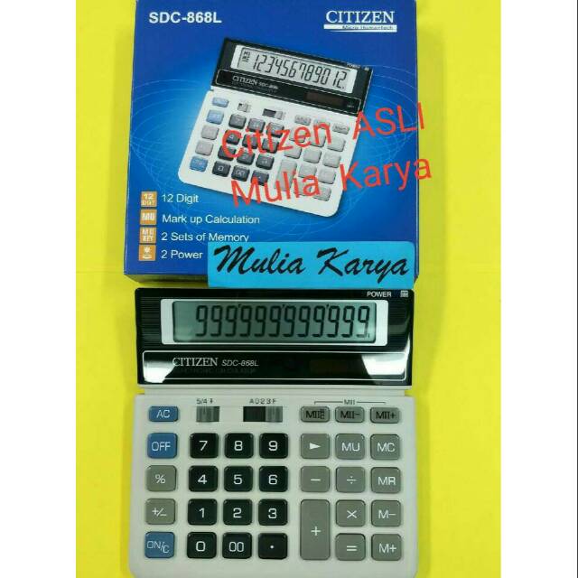 

Calculator Citizen SDC 868 ASLI / kalkulator citizen