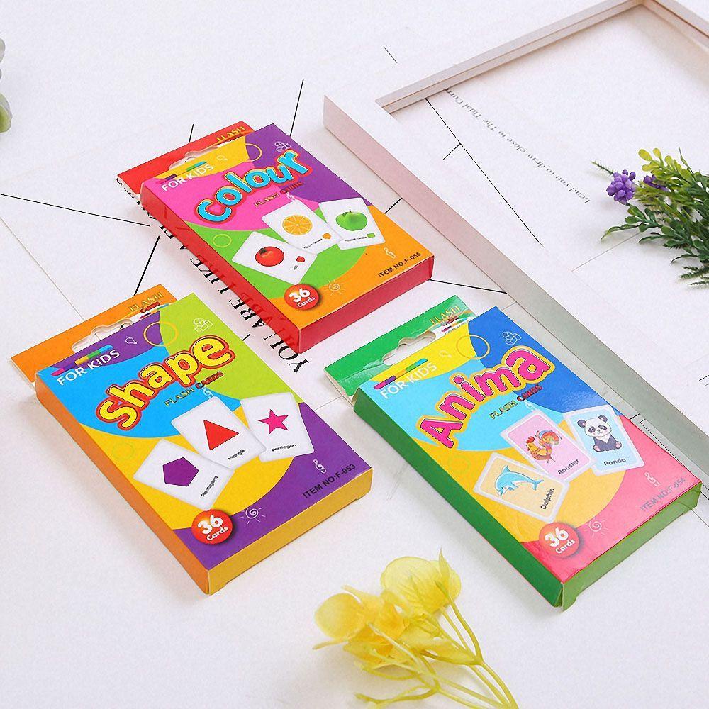 Lanfy Kartu Flash Card 36 Pcs Tk Alfabet Hewan Bahasa Inggris Belajar Awal Belajar Mainan Edukasi