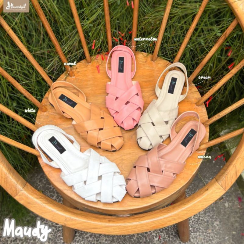PO SANDAL FLAT MAUDY BY HASNALIYA SANDAL CANTIK HARGA MENARIK
