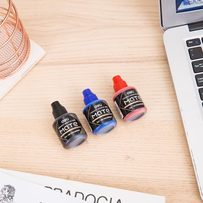 

Terlaris Deli Isi tinta Spidol Permanen / Permanent Marker Ink Refill ES632 - Hitam Elegan