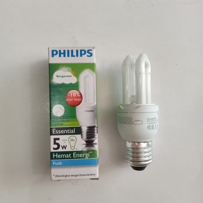 Lampu Philips Essential 5W 8W 11W 14W 18W 23W lampu tipe U