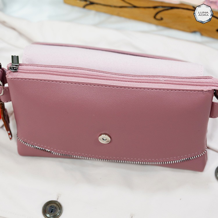 Luna Aura Tas Clutch Wanita Fashion Pita Cantik Dua Ruang/Tas tangan wanita/Tas ootd