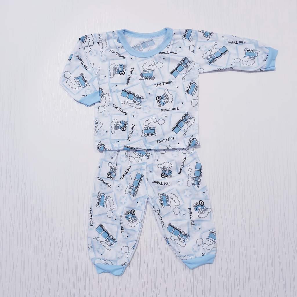 Baju Tidur Anak bayi 0-2 tahun Motif Train