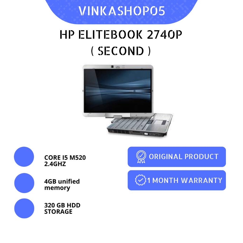 HP ELITEBOOK 2740P RAM 4 GB HDD 320 GB