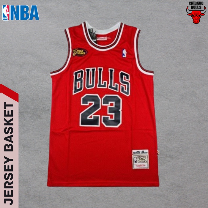 Baju Jersey Basket Classic NBA Michael Jordan Chicago Bulls Finals1997