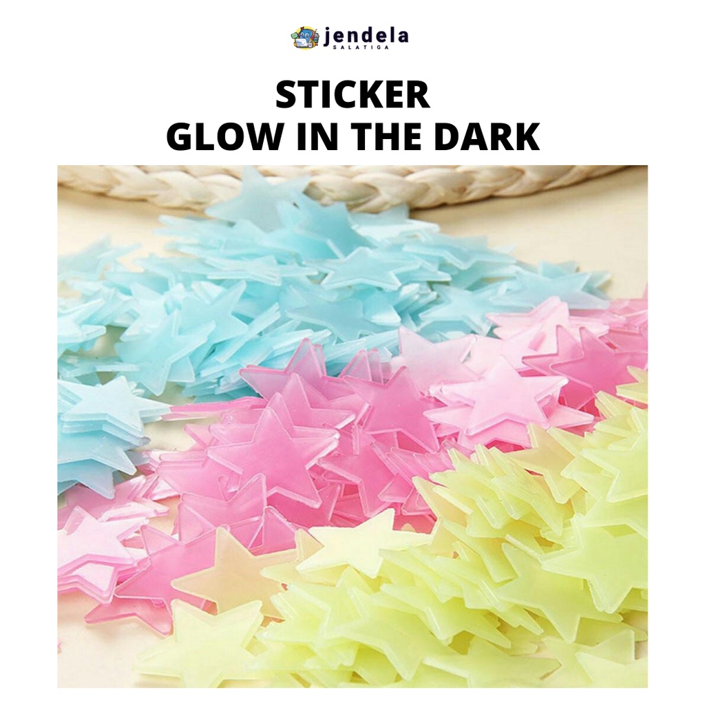 Sticker Star Glow In The Dark / Sticker Glow In The Dark / Wallsticker Glow In The Dark