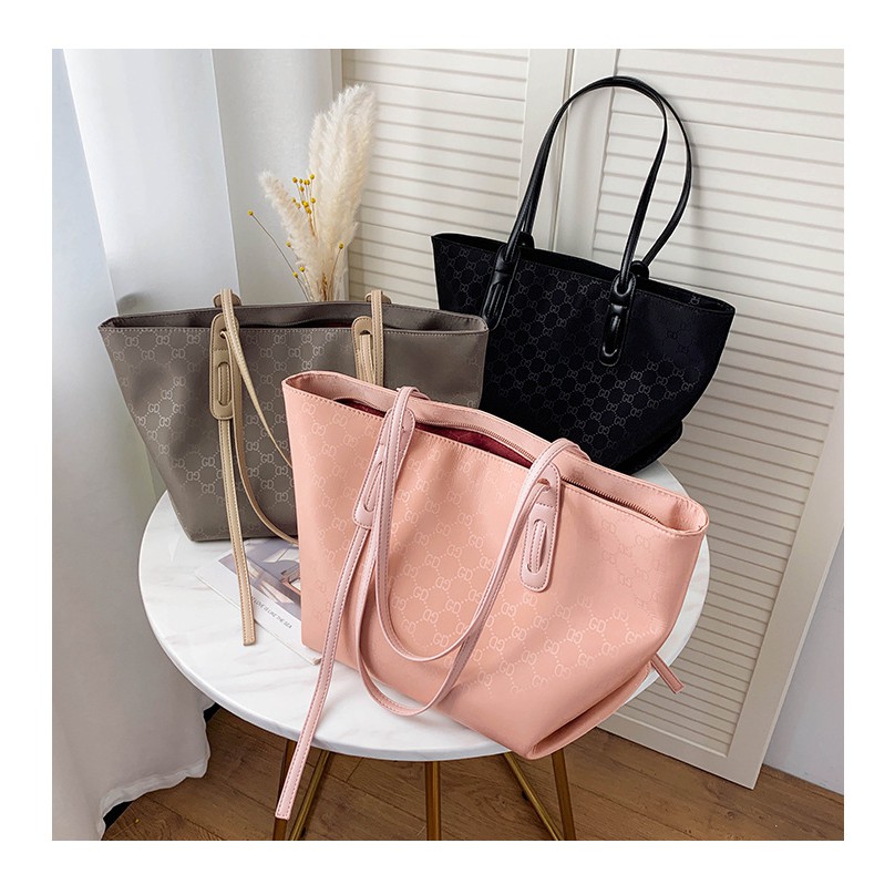 BJ78076 - BLACK/KHAKI/PINK GD - TAS BAHU SHOULDERBAG KEKINIAN BAHAN NYLON TAS BESAR WANITA FASHION IMPORT MODIS ELEGAN TERMURAH TERLARIS TERBARU BAGSTORE JAKARTA TAS BATAM ELJ5681 GT1843 JT26738 CR7478 ZCJ0525 LT1917 BQ3285