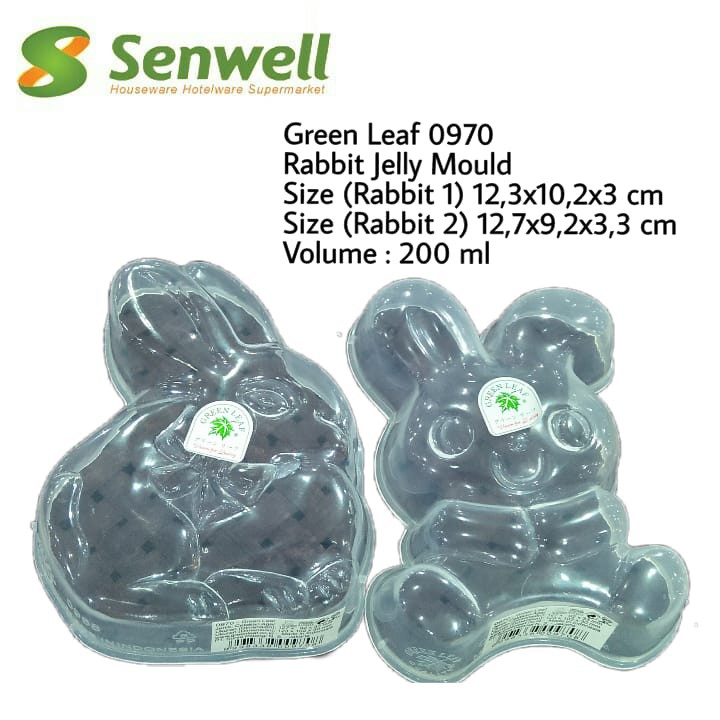 Cetakan Jelly Kelinci GL 0970 Green Leaf