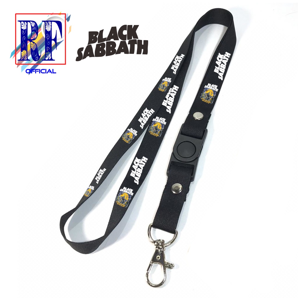 

Tali Lanyard BLACK SABBATH BORN IN A GRAVEYARD ADOPTED BY SIN / Lanyard band metal rock GANTUNGAN KUNCI/GANTUNGAN ID CARD/GANTUNGAN POD Best seller COD
