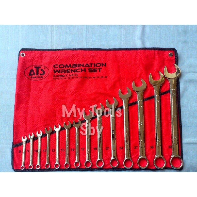 Kunci Ring Pas Set 14 pcs 8-24/ 8-32 mm ATS Murah