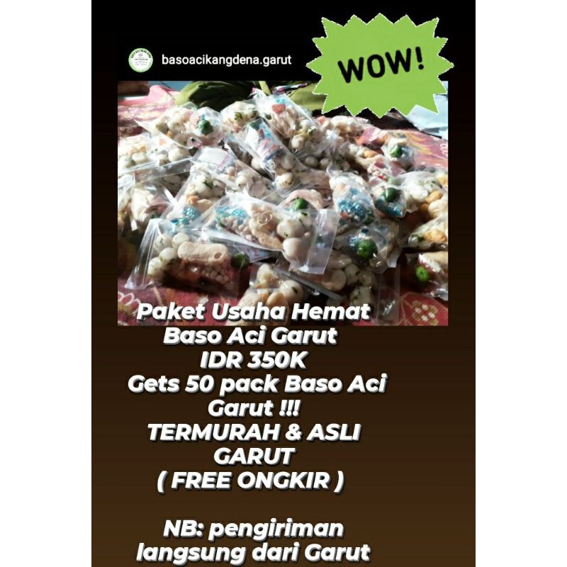 

Paket usaha 50 PORSI/KEMASAN Baso Aci TERHEMAT !!!