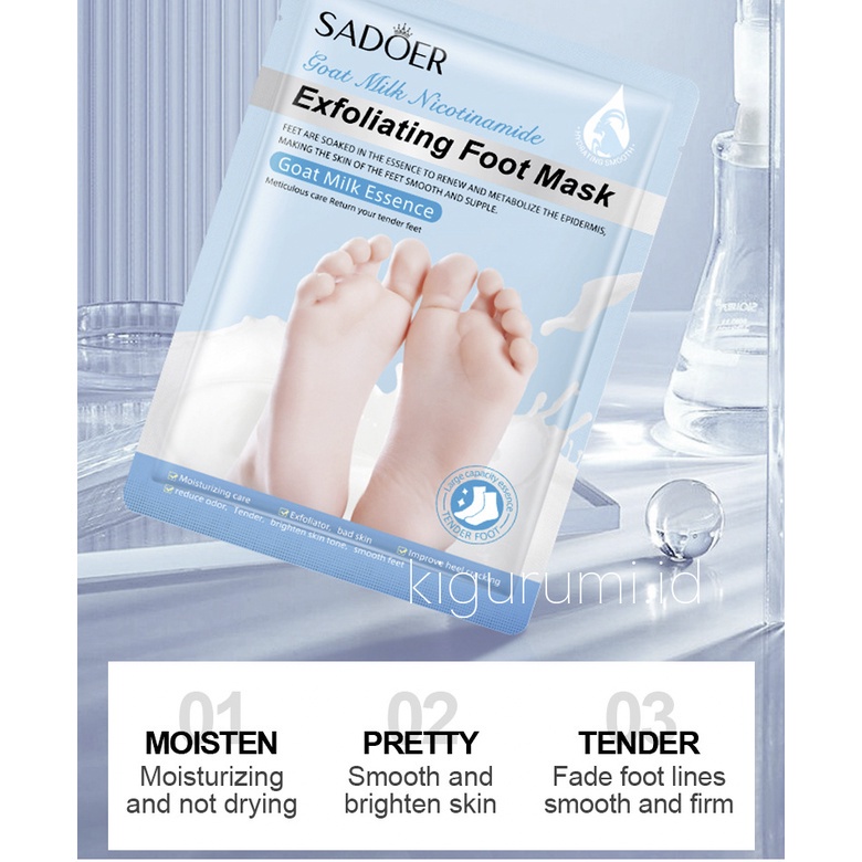 SADOER Foot Mask Lavender Exfoliating Masker Kaki Kelupas Kulit Mati Dan Melembutkan Kulit Kaki EM030