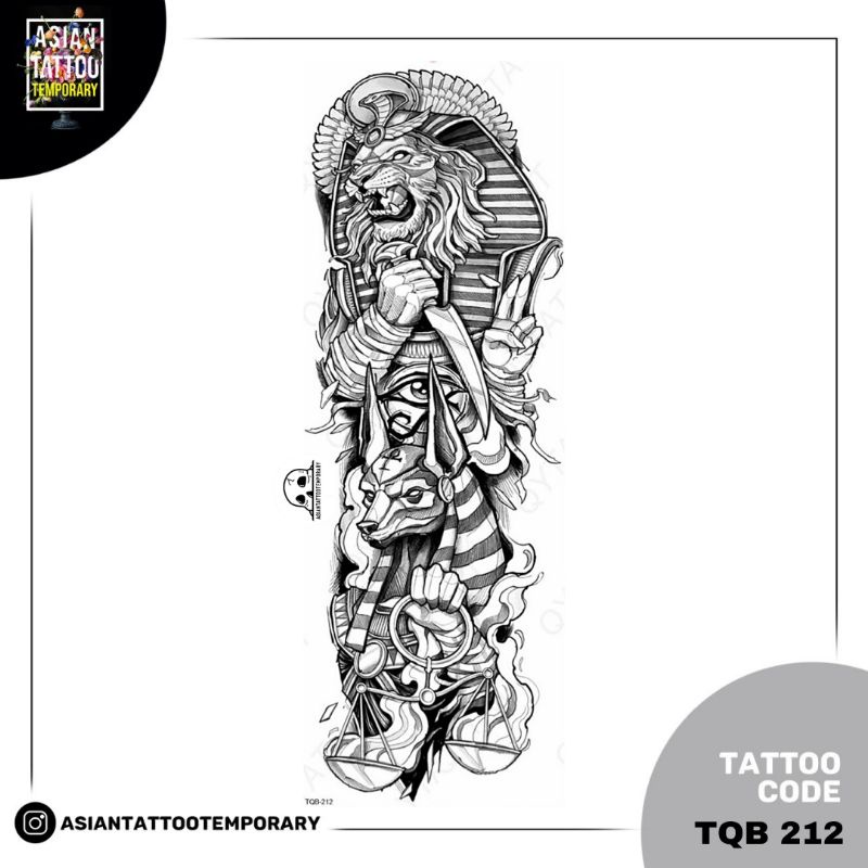 DESIGN TATTO TERBARU FULL ARM /ASIANTATTOO ASIA temporer tato ORIGINAL