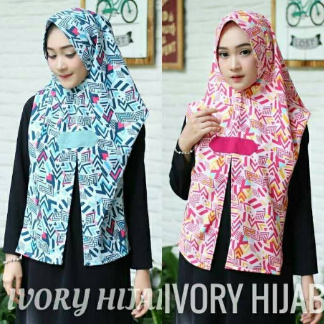 Instant Ziggy ori Ivory Hijab / Hoodie Ziggy Ivory