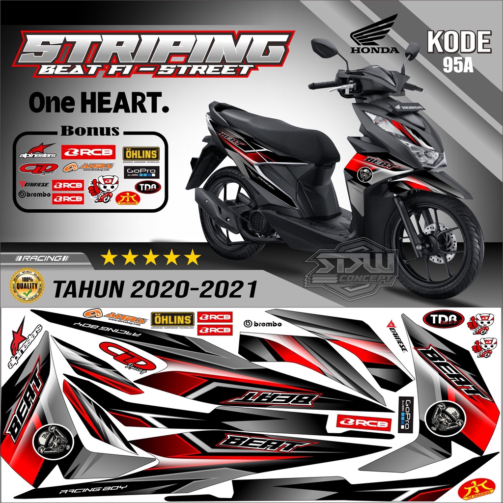 Striping Beat New Stiker Lis Motor Beat New Variasi kode 95