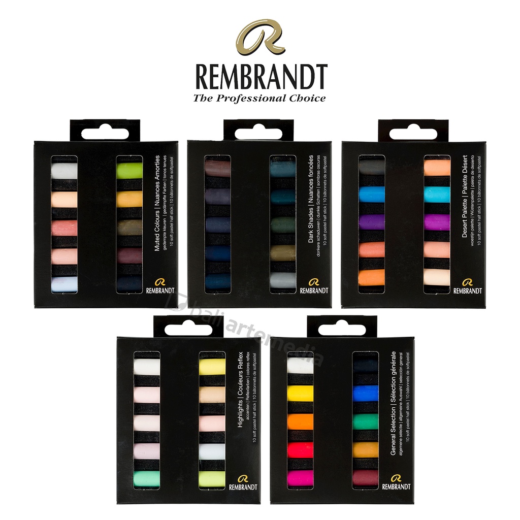 Rembrandt Soft Pastel Crayons Set 10 Half Pastels