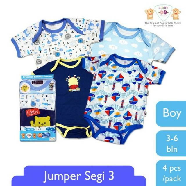 LIBBY PREMIUM 3in1 JUMPER SEGITIGA BOY AND GIRL / BODYSUIT LIBBY PREMIUM 3in1