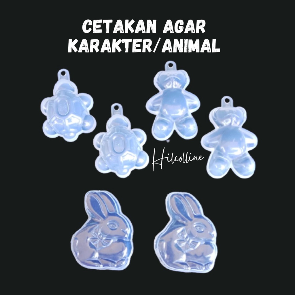 Cetakan Agar Karakter &amp; Animal (3pcs)