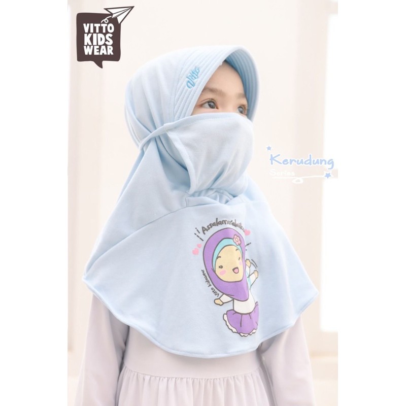 JILBAB MASKER ANAK BY VITTO / HIJAB MASKER ANAK kerudung vitto