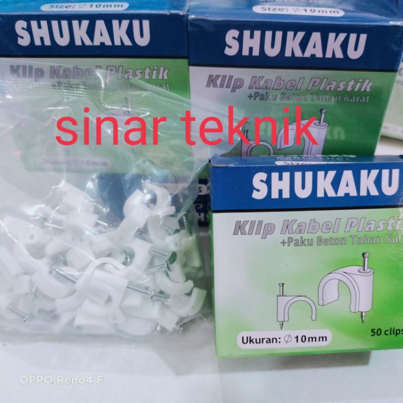 KLEM KABEL SHUKAKU 10mm/klip kabel/paku beton