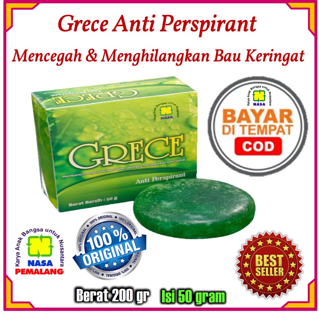 GRECE Body Crystal Original Nasa Penghilang Bau Badan 100% Ampuh ORIGINAL PRODUK NASA PEMALANG