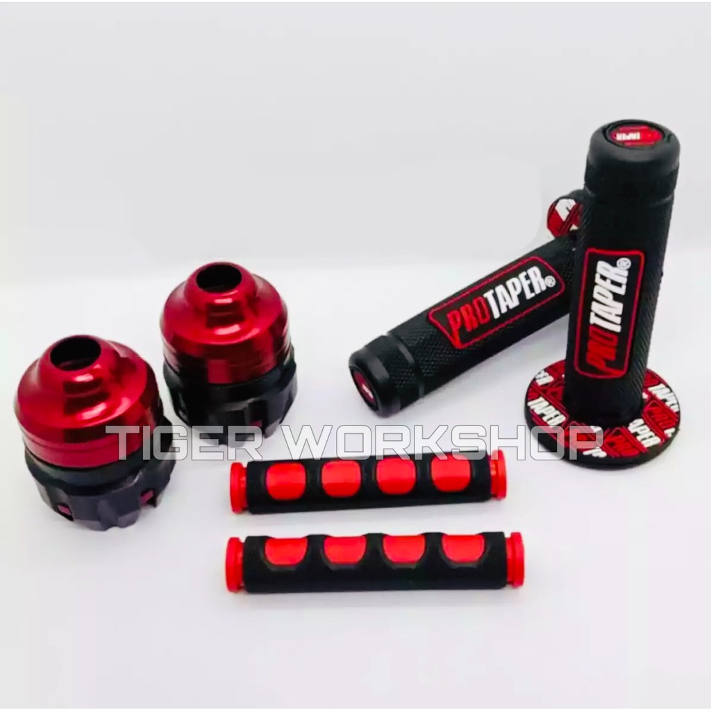 PAKET VARIASI MOTOR HANDGRIP PROTAPER + KARET HANDLE + JALU AS NAGA JUMBO UNIVERSAL UNTUK SEMUA MOTOR