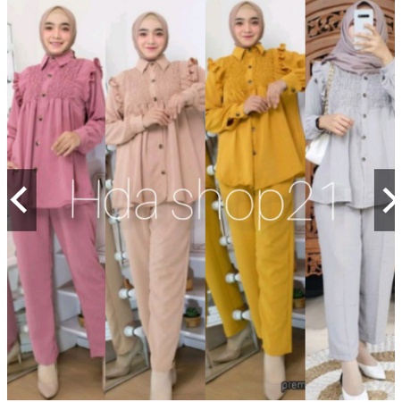 PREMIUM CRINKLE SMOKE ONE SET KERUT TERBARU / SETELAN SMOKE KEKINIAN / SECEL TERBARU KEKINIAN VIRAL