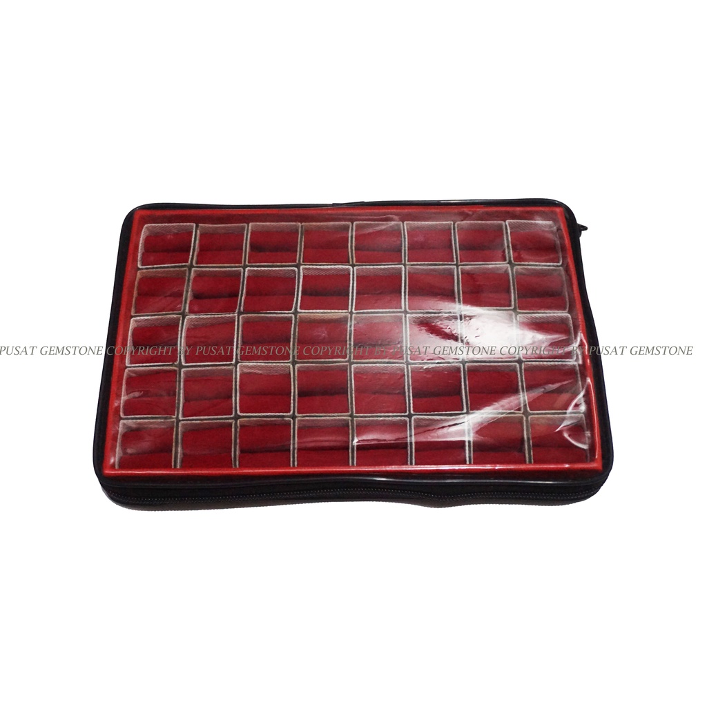 Tas Dompet Batu Akik &amp; Cincin Permata Motif Resleting Skat 40