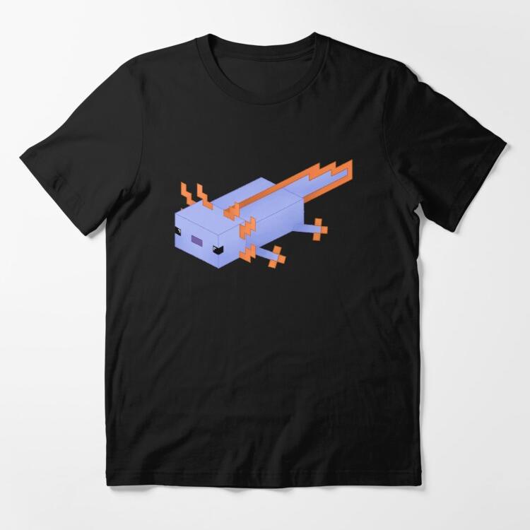 Kaos Custom Original Blue Minecraft Axolotl