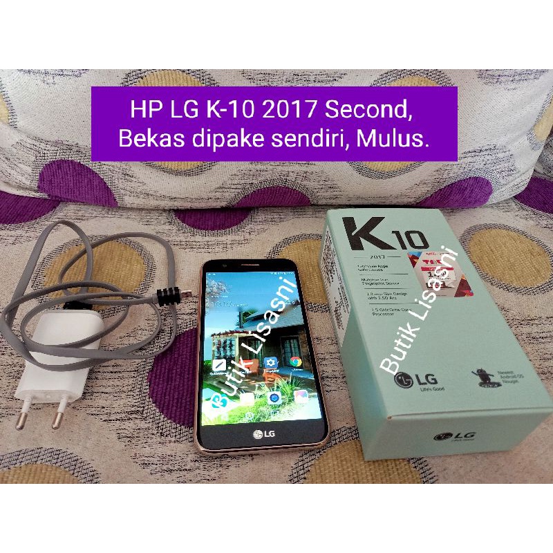 HP LG K10 2017 Preloved handphone android 4G bekas kondisi normal mulus ori second