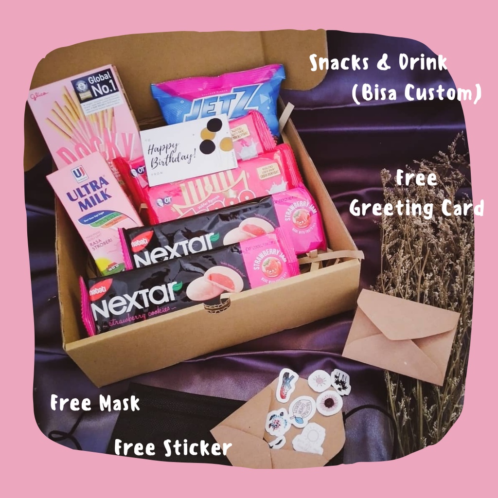 

Snack Box Pink Edition | Hampers | Gift Box | For Birthday, Graduation, Anniversarry, etc