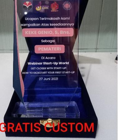 

⅍ Plakat Akrilik + Box Ukuran 10x21cm tebal 4mm ۝