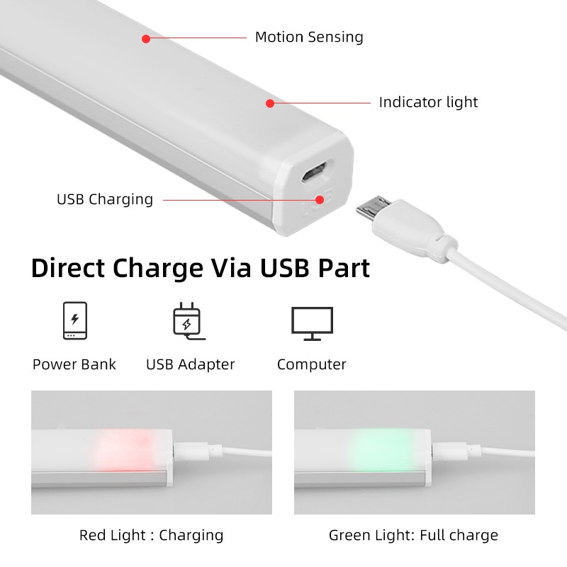 Lampu Dinding LED Tombol Lampu Belajar  Multifungsi, Sensor Gerak Lampu Induksi  Lemari Pakaian Portabel  Lampu sensor cahaya