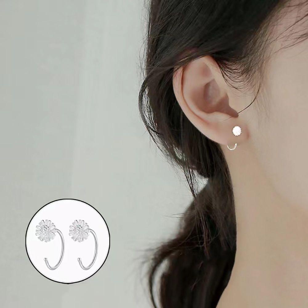 Mxbeauty Anting Tusuk Gantung Bentuk Hati / Bunga / Kupu-Kupu Bahan Alloy Untuk Wanita