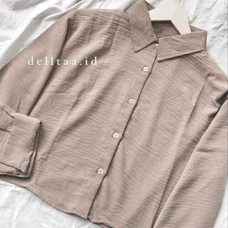 Keisya Crop Kemeja Crop LD 110 Rayon Premium / Kemeja Hanin Crop Rayon