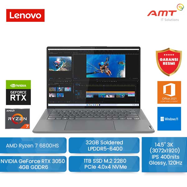 LENOVO Yoga Slim 7 ProX 14ARH7 Ryzen7 6800HS 32GB RTX3050 1TB SSD W11