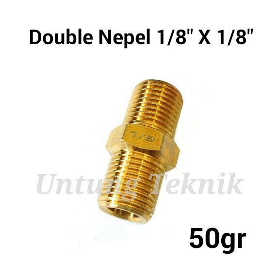 Double Nepel Kuningan 1/8 inch