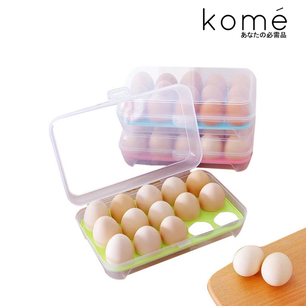 EGG Storage isi 15 Kotak Simpan Telur Kulkas / Tempat Telur Murah / Kotak Simpan Telur Murah