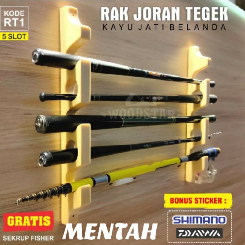 Rak joran Pancing bahan kayu jati