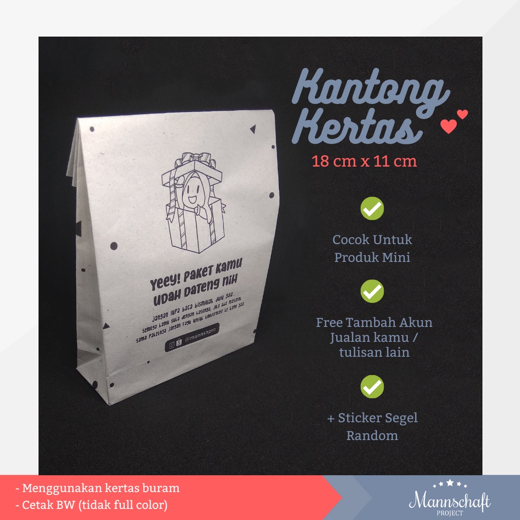 

[MANNSHPRO] Packing Amplop Aesthetic / Kantong Kertas / Paper Bag