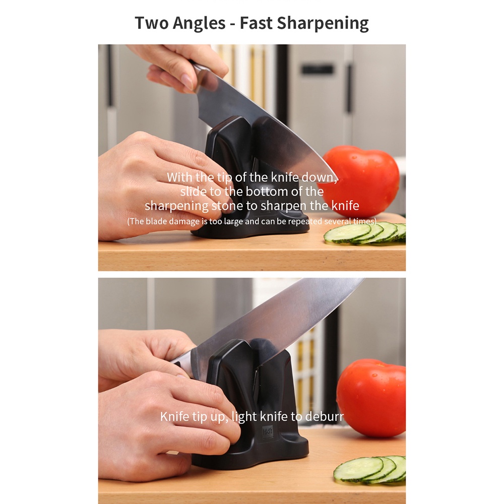 HUOHOU Pengasah Pisau Knife Sharpener Whetstone Tungsten Steel - HU0034 - Black