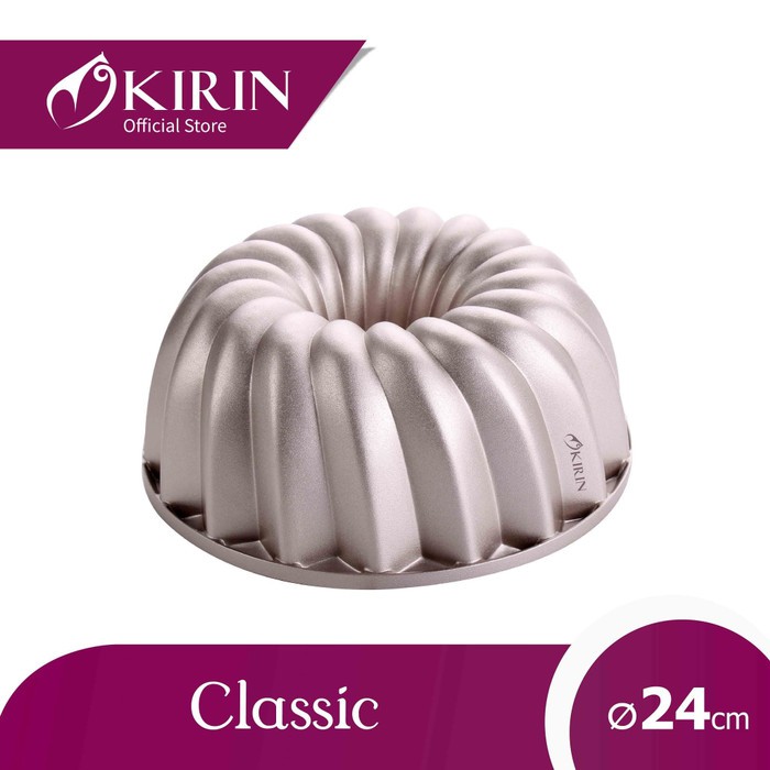 Kirin Premium Cake Pan Die Cast | Cetakan Kue Premium | CHAMPAGNE GOLD 24 Cm - CLASSIC