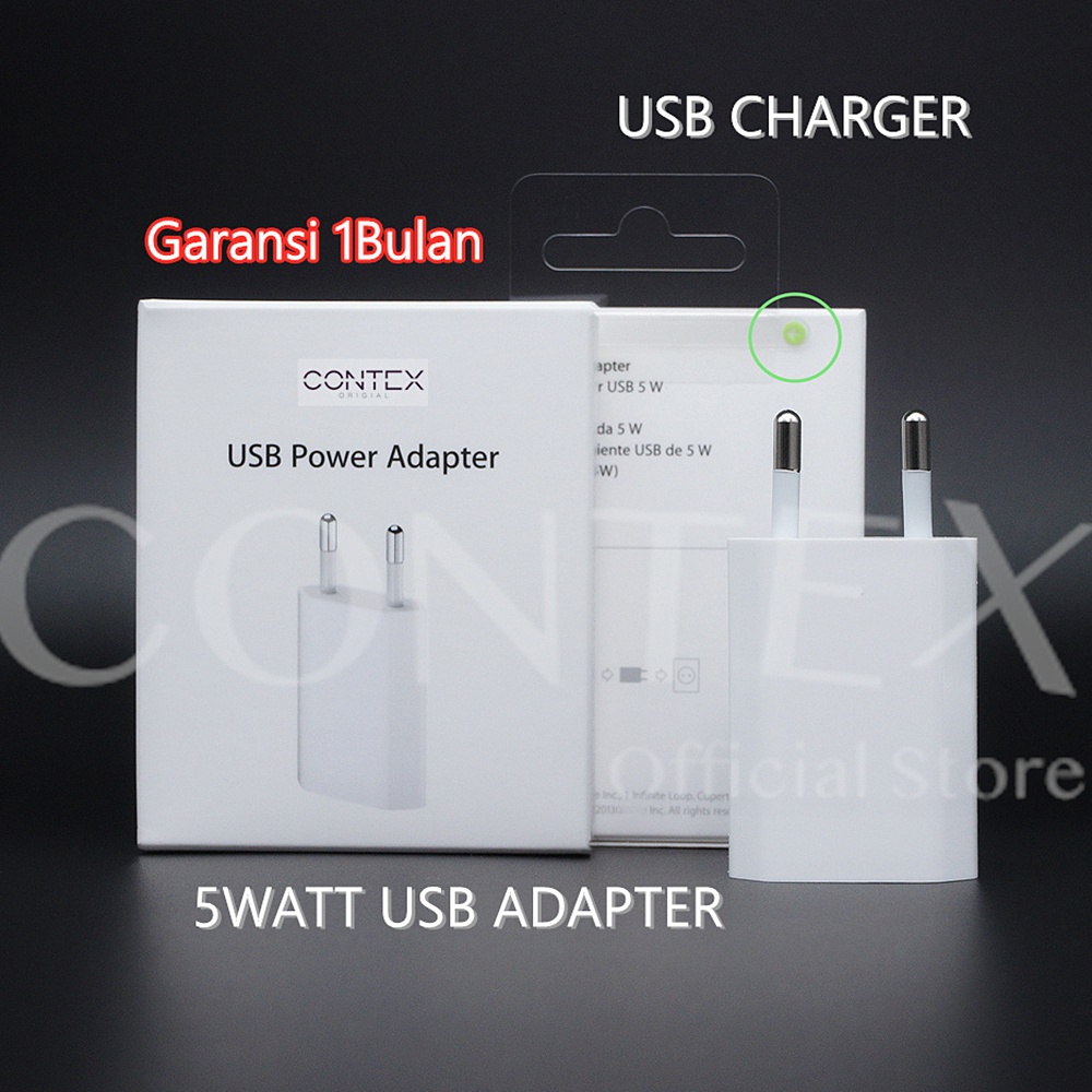 CONTEX - ADAPTOR USB to IP - Adapter - Batok - Kepala - kepala Charger - Kepala Casan - Charger - kepala casan charger